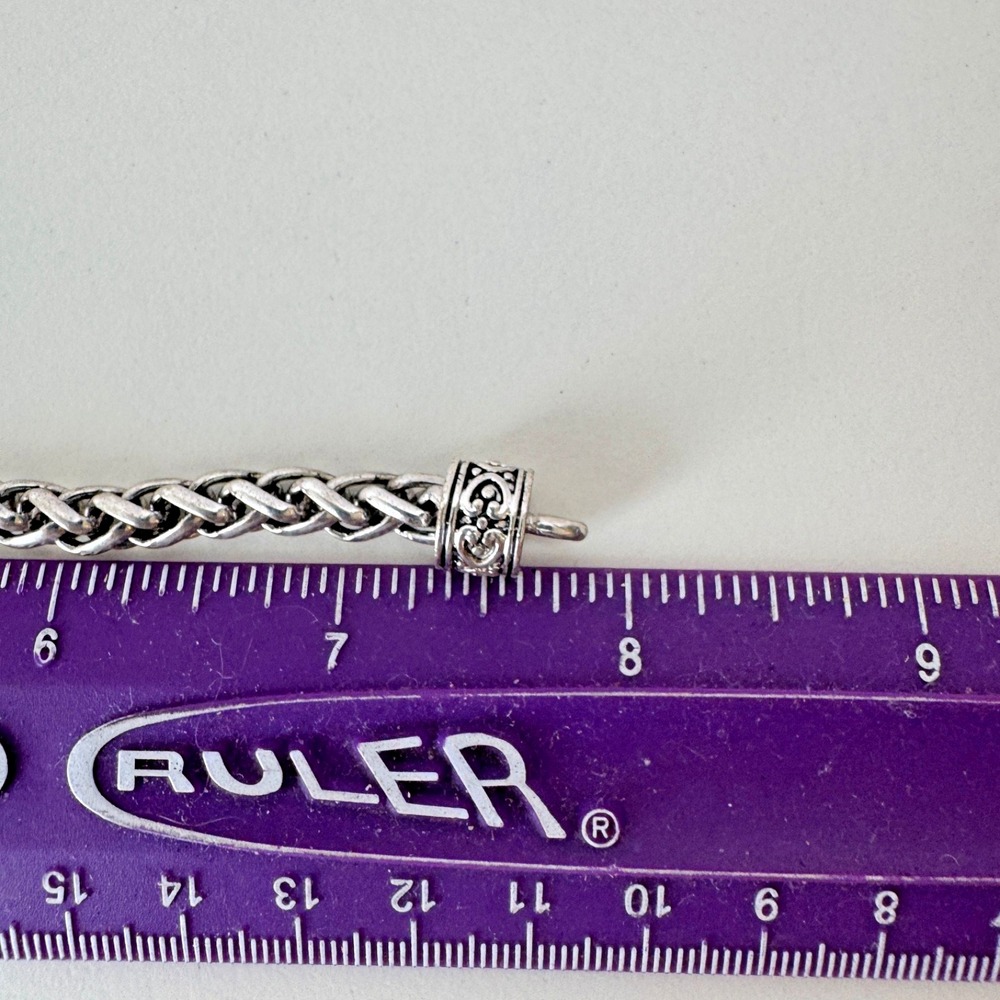 AUBURN UNIVERSITY Silver Tone Bracelet Rhinestones 7.75" Long Heart Lock Closure - Picture 7 of 7